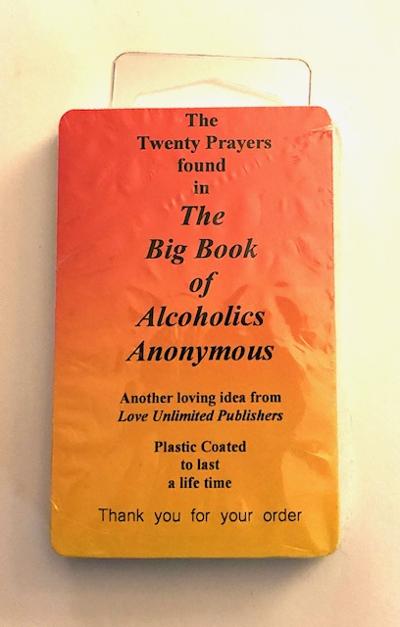 20 Big Book Prayers Wallet Cards